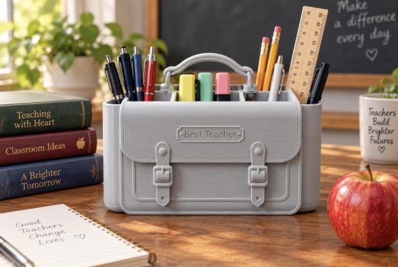 Lehrer-Organizer | Schreibtisch-Organizer im Schulranzen-Design