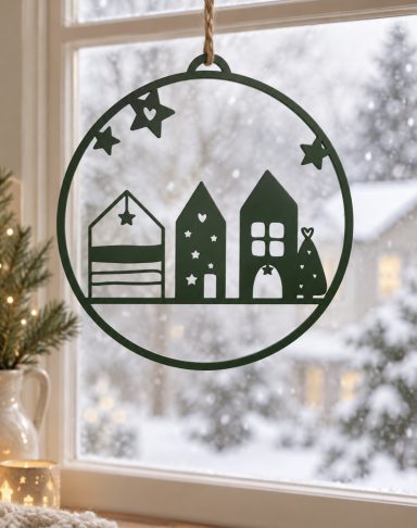 Weihnachtlicher Fensterkranz