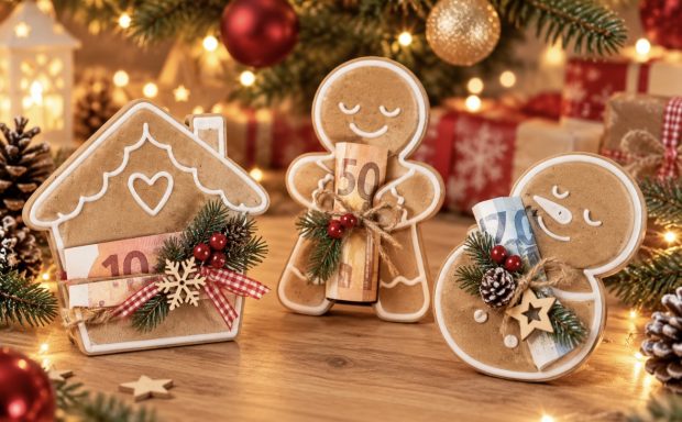 Lebkuchen-Geldgeschenke | Weihnachtliche Geschenkhalter