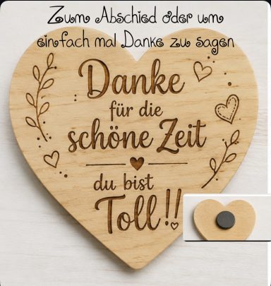 Herzförmiger Dankeschön-Magnet